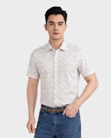  ARISTINO BUSINESS - Áo sơ mi nam tay ngắn in họa tiết 