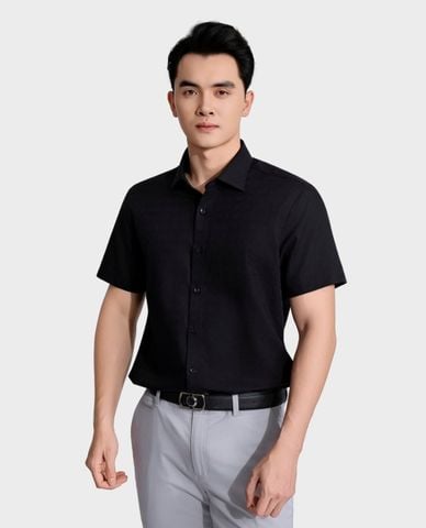  ARISTINO BUSINESS - Áo sơ mi nam cổ bẻ tay ngắn tối giản 