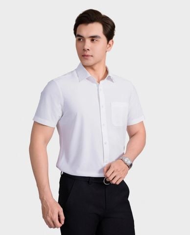  ARISTINO BUSINESS - Áo sơ mi nam cổ bẻ tay ngắn phối túi 
