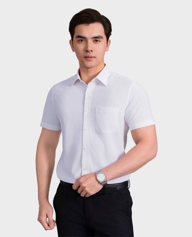  ARISTINO BUSINESS - Áo sơ mi nam cổ bẻ tay ngắn phối túi 