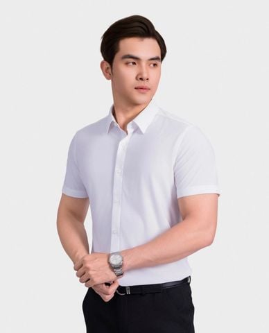  ARISTINO BUSINESS - Áo sơ mi nam cổ bẻ tay ngắn phom ôm 