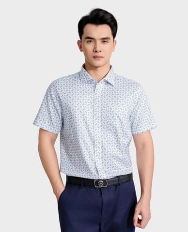 ARISTINO BUSINESS - Áo sơ mi nam cổ bẻ tay ngắn in họa tiết 