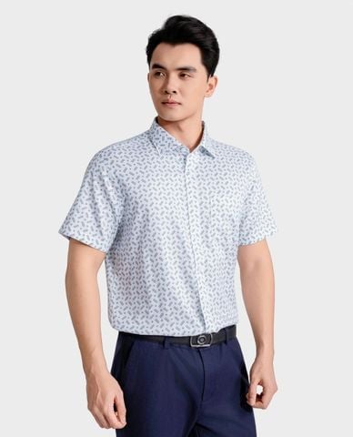  ARISTINO BUSINESS - Áo sơ mi nam cổ bẻ tay ngắn in họa tiết 
