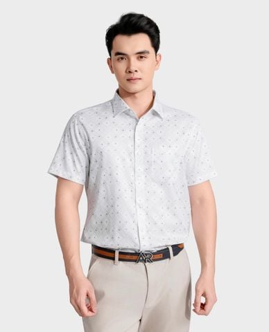  ARISTINO BUSINESS - Áo sơ mi nam cổ bẻ tay ngắn in họa tiết 