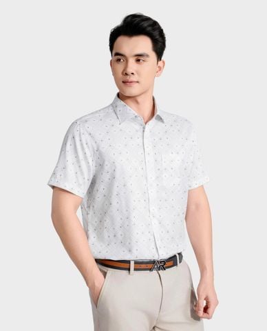 ARISTINO BUSINESS - Áo sơ mi nam cổ bẻ tay ngắn in họa tiết 