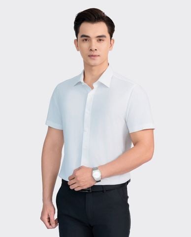 ARISTINO BUSINESS - Áo sơ mi nam cổ bẻ tay ngắn cổ điển 