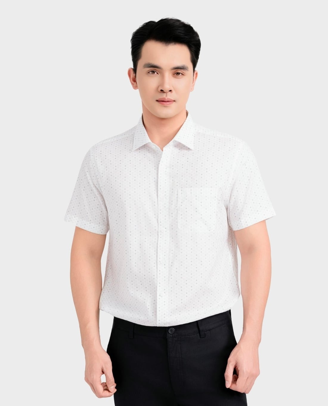 ARISTINO BUSINESS - Áo sơ mi nam cổ bẻ tay ngắn in họa tiết