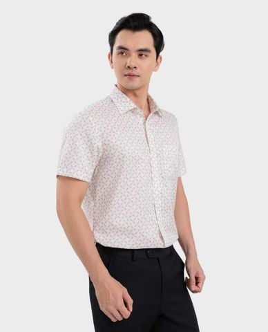  ARISTINO BUSINESS - Áo sơ mi nam cổ bẻ tay ngắn in họa tiết 