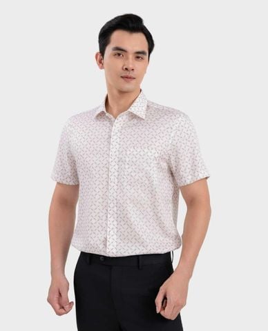  ARISTINO BUSINESS - Áo sơ mi nam cổ bẻ tay ngắn in họa tiết 