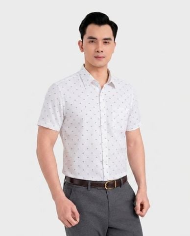  ARISTINO BUSINESS - Áo sơ mi nam cổ bẻ tay ngắn in họa tiết 