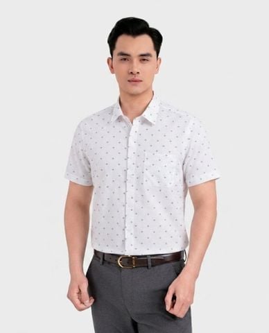 ARISTINO BUSINESS - Áo sơ mi nam cổ bẻ tay ngắn in họa tiết 