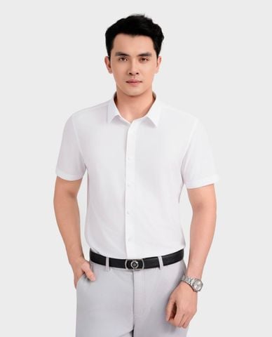  ARISTINO BUSINESS - Áo sơ mi nam cổ bẻ tay ngắn phom ôm 