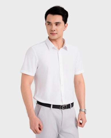  ARISTINO BUSINESS - Áo sơ mi nam cổ bẻ tay ngắn phom ôm 