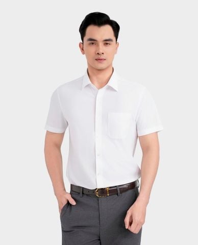  ARISTINO BUSINESS - Áo sơ mi nam cổ bẻ tay ngắn phối túi 