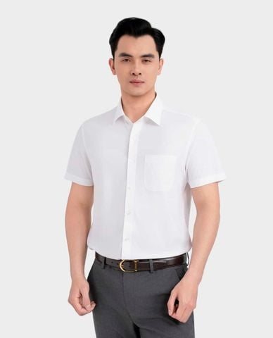  ARISTINO BUSINESS - Áo sơ mi nam cổ bẻ tay ngắn tối giản 