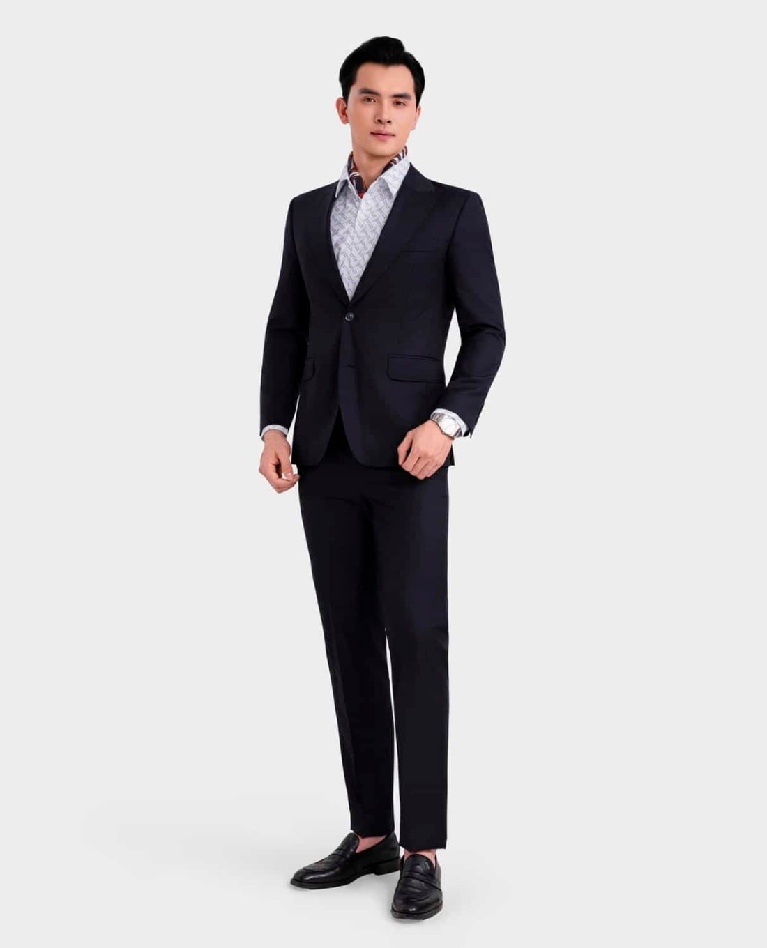 ARISTINO BUSINESS - Bộ suit nam một hàng nút cổ ve tay dài Premio