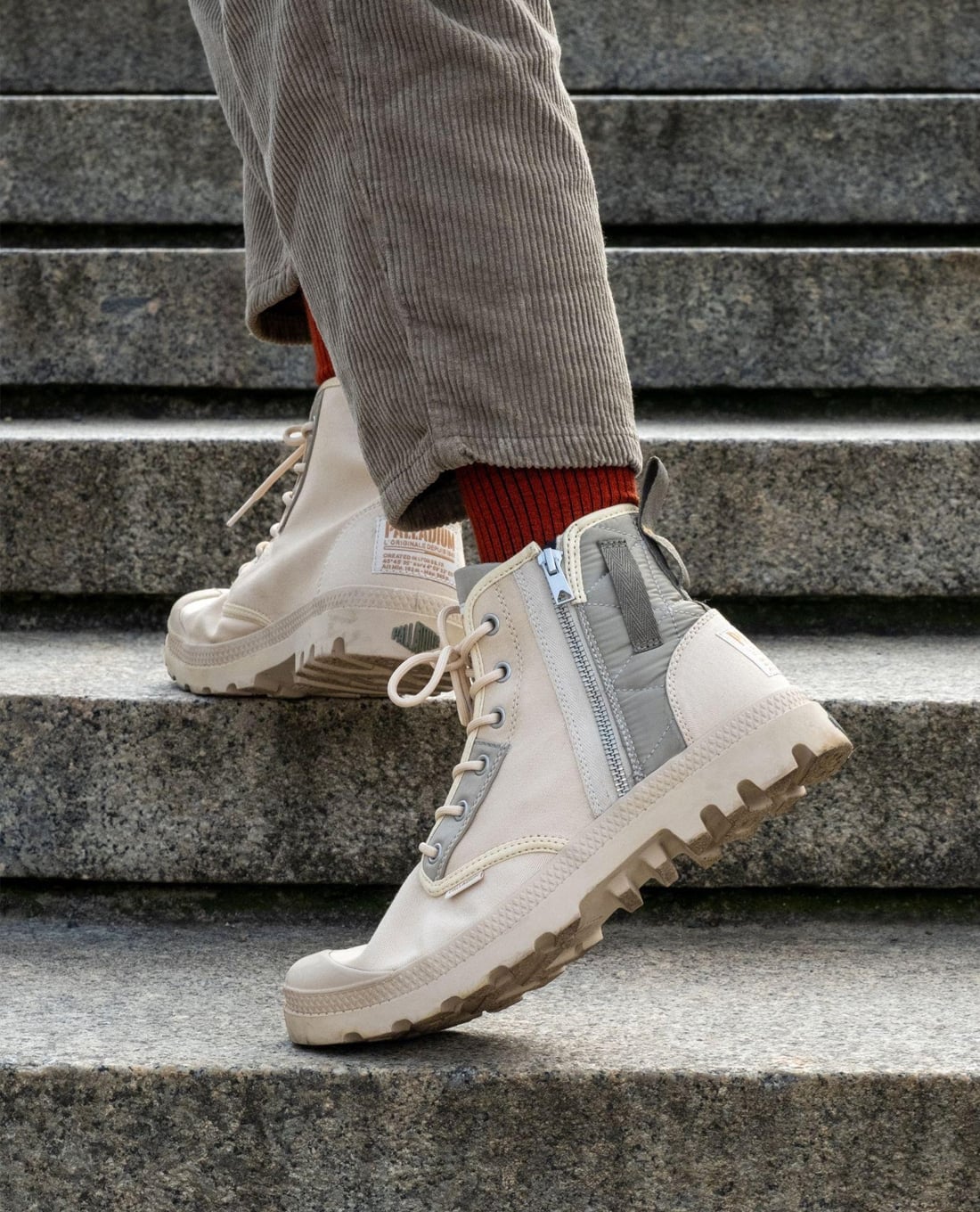 PALLADIUM - Giày sneakers unisex cổ cao Pampa Detroit Zip