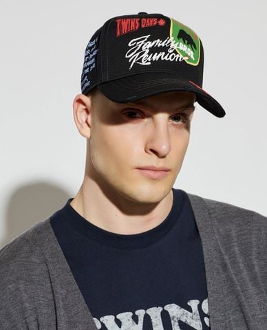  DSQUARED2 - Nón bóng chày nam họa tiết thêu cá tính 