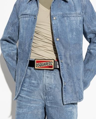  DSQUARED2 - Thắt lưng nam bản vừa khóa kim loại 