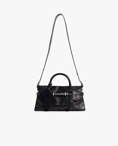  DSQUARED2 - Túi xách nữ hình thang nắp gập Twin 