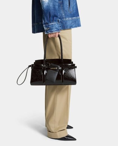  DSQUARED2 - Túi đeo vai nữ phom chữ nhật Twin 