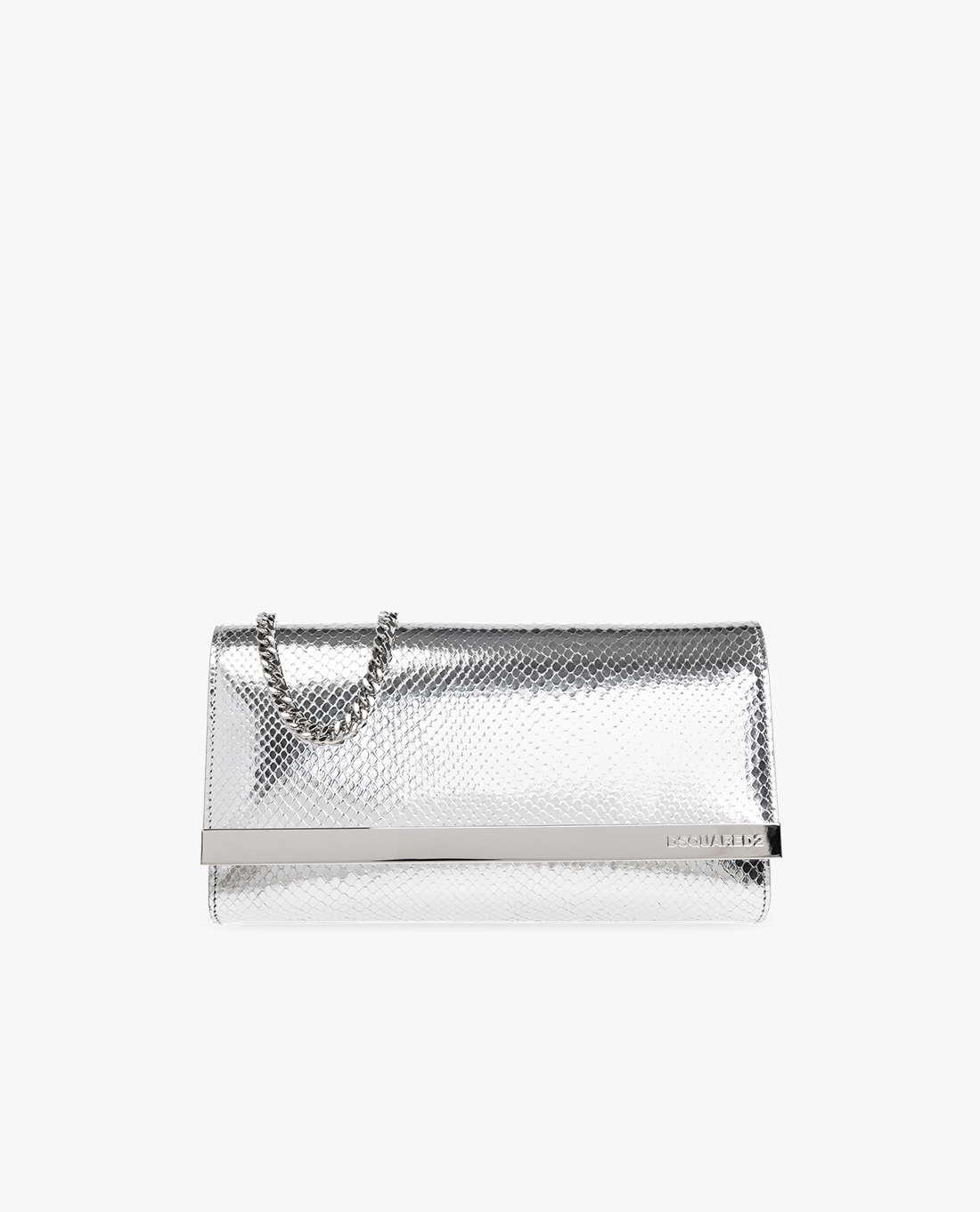 DSQUARED2 - Clutch nữ phom chữ nhật ánh bạc