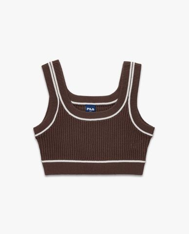  FILA - Áo hai dây nữ dệt kim phom croptop Origin 
