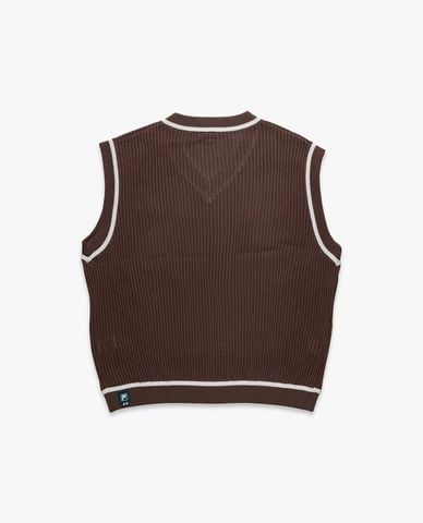  FILA - Áo khoác gilet unisex dệt kim cổ V Origin 