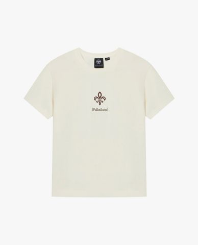  PALLADIUM - Áo thun nữ cổ tròn tay ngắn phối họa tiết 