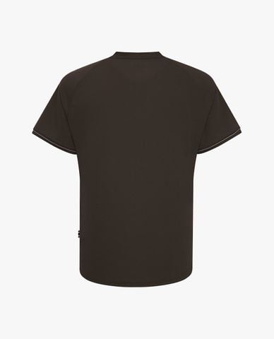  FILA - Áo thun unisex cổ henley tay ngắn phối logo 
