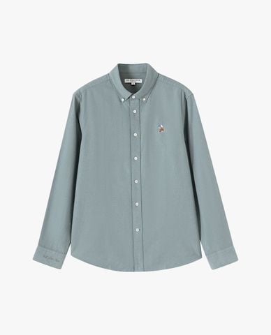  USPA - Áo sơ mi nam cổ bẻ tay dài thêu logo 