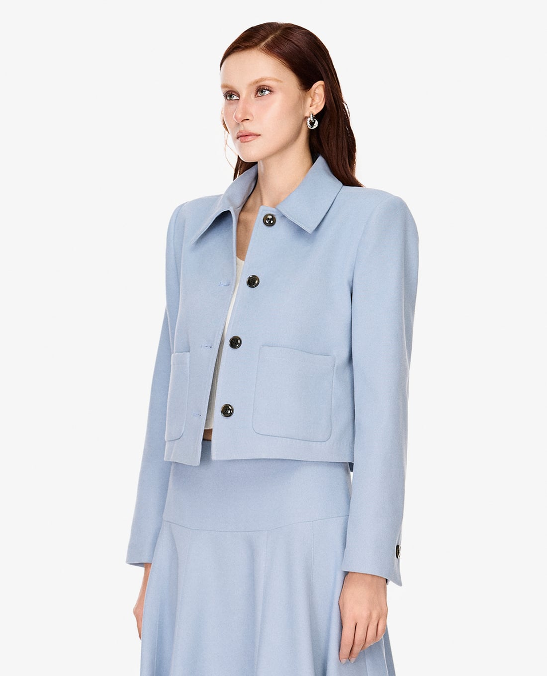 GIGI Áo khoác blazer nữ tay dài phom croptop - áo vest nữ công sở tại Maison Online