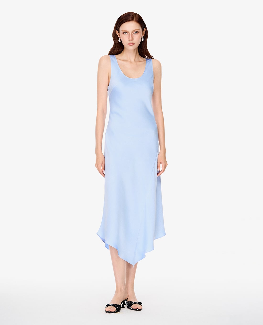 GIGI - Đầm sát nách midi cổ tròn đuôi cá