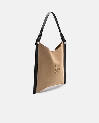  PEDRO - Túi đeo vai nữ hình thang Icon Oversized Suede 