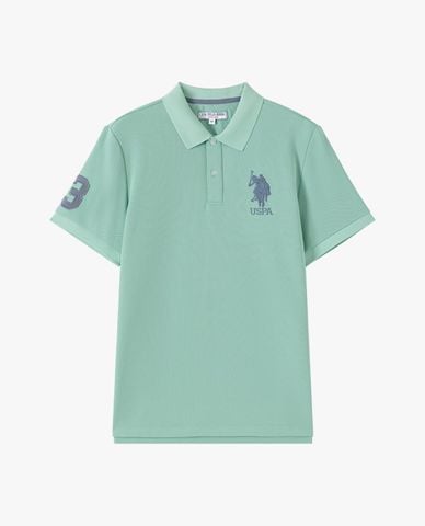  USPA - Áo polo nam cổ bẻ tay ngắn thêu logo 