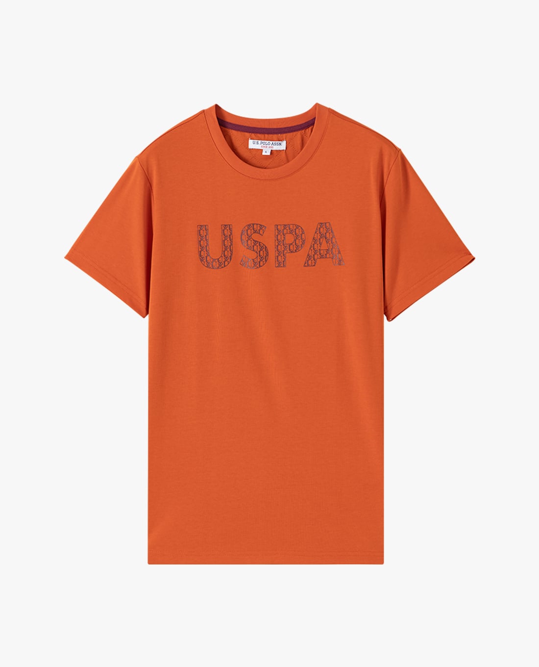 USPA - Áo thun nam cổ tròn tay ngắn phối logo