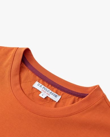  USPA - Áo thun nam cổ tròn tay ngắn phối logo 
