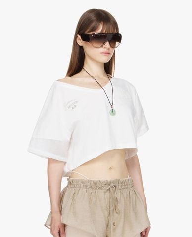  PALLADIUM - Áo croptop nữ cổ V tay ngắn Palladium x Beuter 