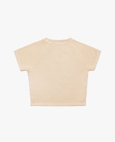  FILA - Áo croptop nữ cổ tròn tay ngắn Basic Vintage 