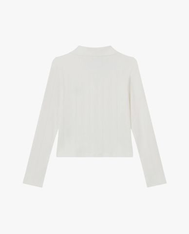  PALLADIUM - Áo dệt kim nữ cổ bẻ tay dài Vintage 