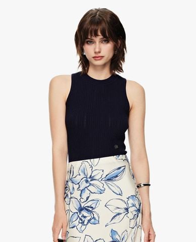  GIGI - Áo ba lỗ nữ cổ tròn phom ôm 