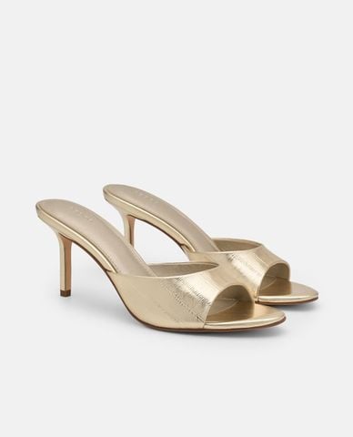  PEDRO - Giày mules cao gót nữ Eel Leather 