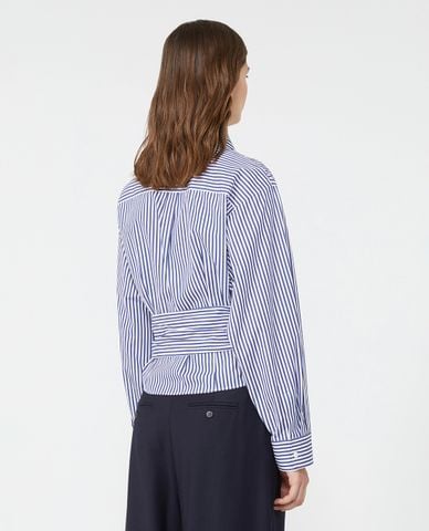  WEEKEND MAX MARA - Áo sơ mi nữ tay dài kẻ sọc Fresco 