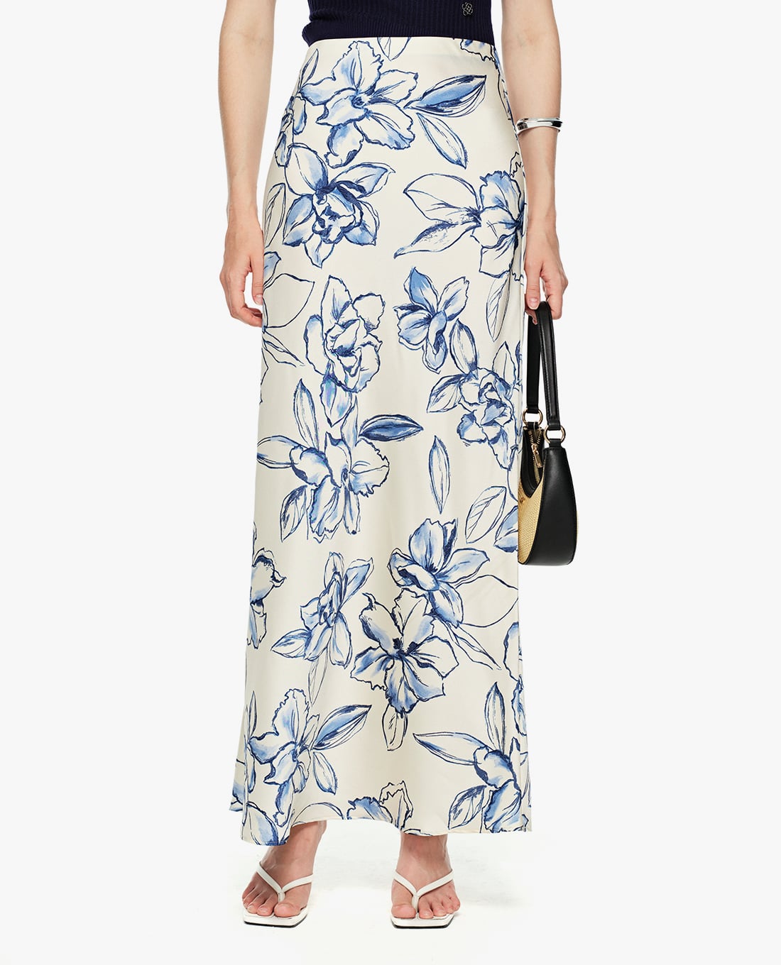 GIGI - Chân váy phom suông midi in hoa