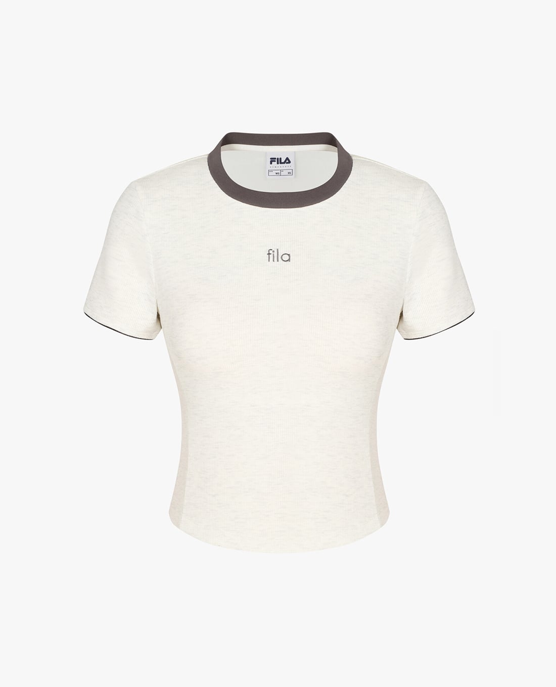 FILA - Áo thun nữ cổ tròn tay ngắn phom ôm
