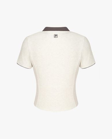  FILA - Áo thun nữ cổ tròn tay ngắn phom ôm 