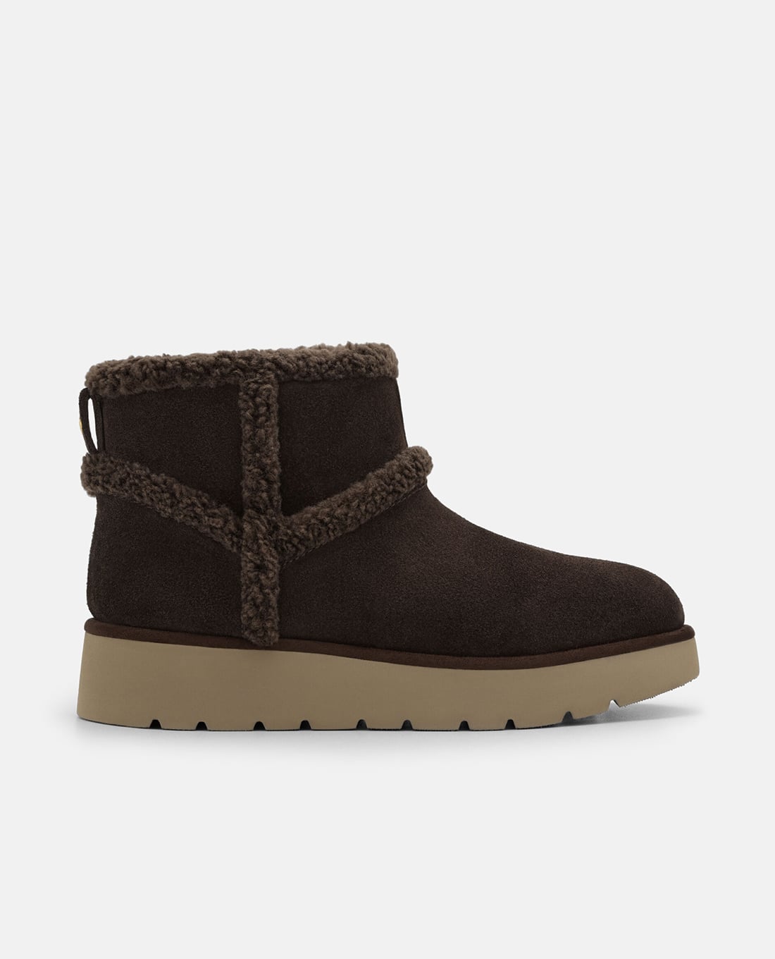 PEDRO - Giày boots nữ đế vừa mũi tròn lót lông Feliz