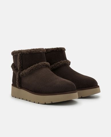  PEDRO - Giày boots nữ đế vừa mũi tròn lót lông Feliz 