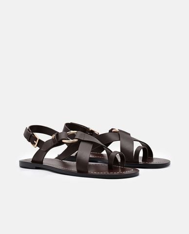  PEDRO - Giày sandals nữ đế bệt mũi tròn Roe 