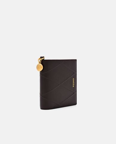  PEDRO - Ví nữ dáng ngắn gập đôi Quilted Leather 
